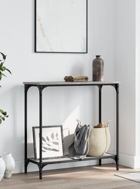 VidaXL Wandtafel 75x30,5x75 cm bewerkt hout grijs sonoma