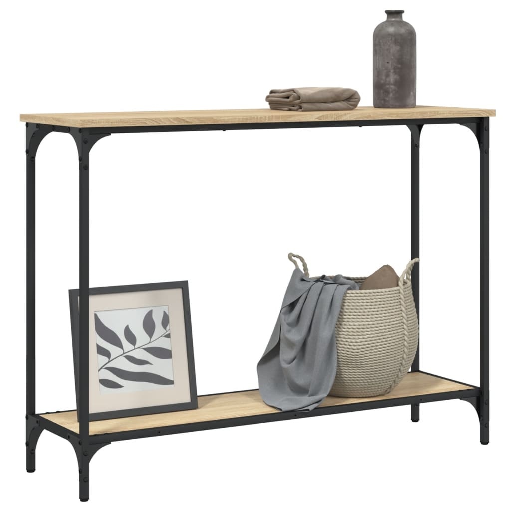 VidaXL Wandtafel 101x30,5x75 cm bewerkt hout sonoma eikenkleurig