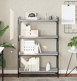 VidaXL Boekenkast 4-laags 80x30x120 cm bewerkt hout grijs sonoma