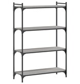 VidaXL Boekenkast 4-laags 80x30x120 cm bewerkt hout grijs sonoma