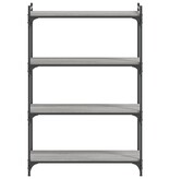 VidaXL Boekenkast 4-laags 80x30x120 cm bewerkt hout grijs sonoma
