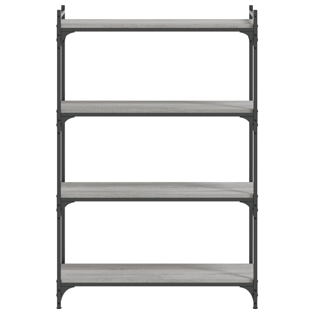 VidaXL Boekenkast 4-laags 80x30x120 cm bewerkt hout grijs sonoma