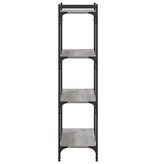 VidaXL Boekenkast 4-laags 80x30x120 cm bewerkt hout grijs sonoma