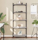 VidaXL Boekenkast 5-laags 60x30x154 cm bewerkt hout grijs sonoma