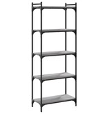 VidaXL Boekenkast 5-laags 60x30x154 cm bewerkt hout grijs sonoma