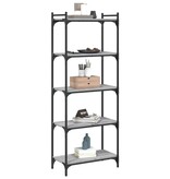 VidaXL Boekenkast 5-laags 60x30x154 cm bewerkt hout grijs sonoma