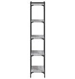 VidaXL Boekenkast 5-laags 60x30x154 cm bewerkt hout grijs sonoma