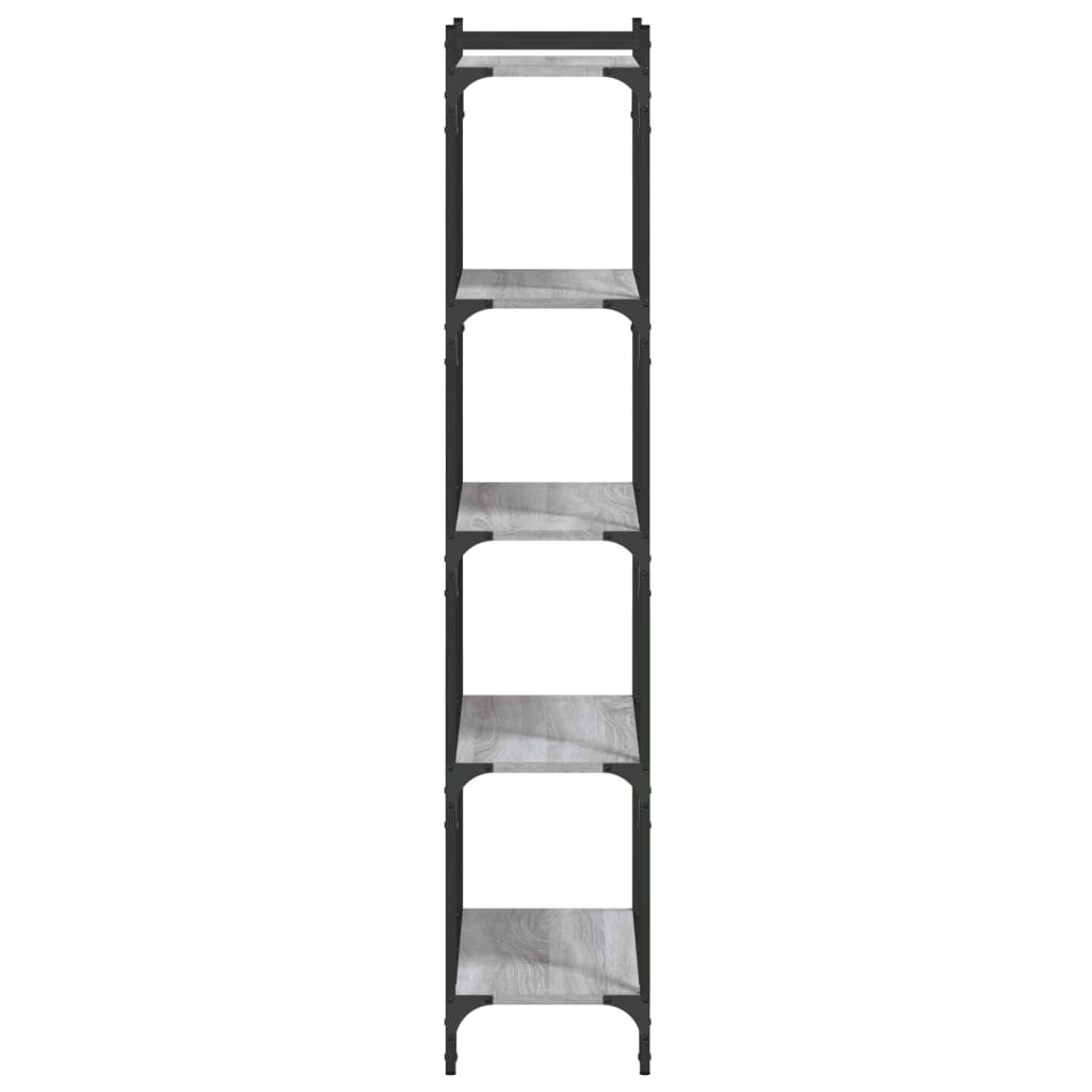 VidaXL Boekenkast 5-laags 60x30x154 cm bewerkt hout grijs sonoma