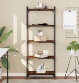 VidaXL Boekenkast 5-laags 60x30x154 cm bewerkt hout gerookt eikenkleur