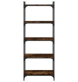 VidaXL Boekenkast 5-laags 60x30x154 cm bewerkt hout gerookt eikenkleur