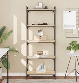 VidaXL Boekenkast 5-laags 60x30x154 cm bewerkt hout sonoma eikenkleur