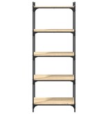 VidaXL Boekenkast 5-laags 60x30x154 cm bewerkt hout sonoma eikenkleur