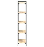 VidaXL Boekenkast 5-laags 60x30x154 cm bewerkt hout sonoma eikenkleur