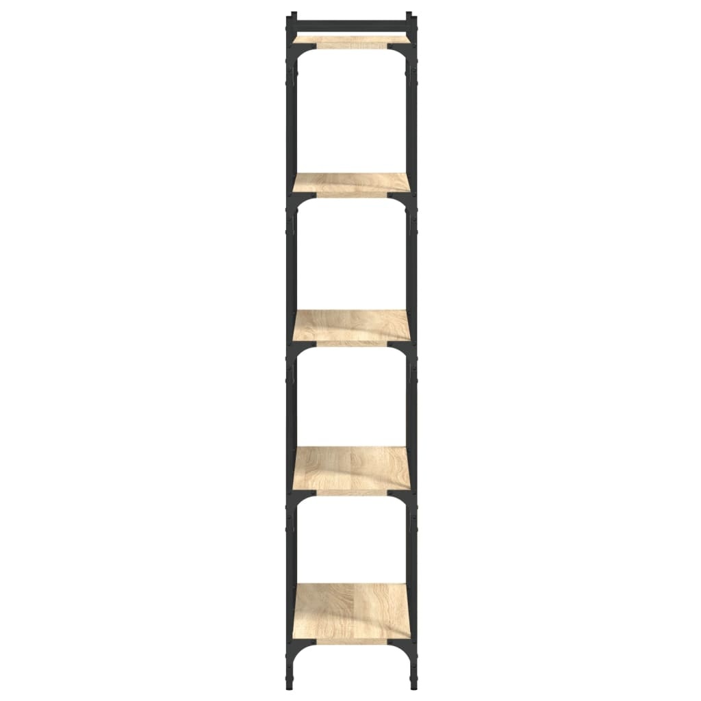 VidaXL Boekenkast 5-laags 60x30x154 cm bewerkt hout sonoma eikenkleur