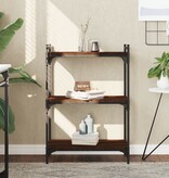 VidaXL Boekenkast 3-laags 60x30x86 cm bewerkt hout bruineikenkleurig