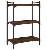 VidaXL Boekenkast 3-laags 60x30x86 cm bewerkt hout bruineikenkleurig