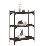 VidaXL Boekenkast 3-laags 60x30x86 cm bewerkt hout bruineikenkleurig