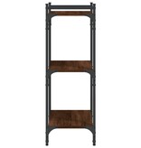 VidaXL Boekenkast 3-laags 60x30x86 cm bewerkt hout bruineikenkleurig