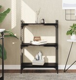 VidaXL Boekenkast 3-laags 60x30x86 cm bewerkt hout zwart