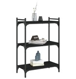 VidaXL Boekenkast 3-laags 60x30x86 cm bewerkt hout zwart