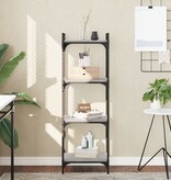 VidaXL Boekenkast 4-laags 40x30x120 cm bewerkt hout grijs sonoma