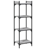 VidaXL Boekenkast 4-laags 40x30x120 cm bewerkt hout grijs sonoma