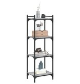 VidaXL Boekenkast 4-laags 40x30x120 cm bewerkt hout grijs sonoma