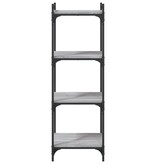 VidaXL Boekenkast 4-laags 40x30x120 cm bewerkt hout grijs sonoma
