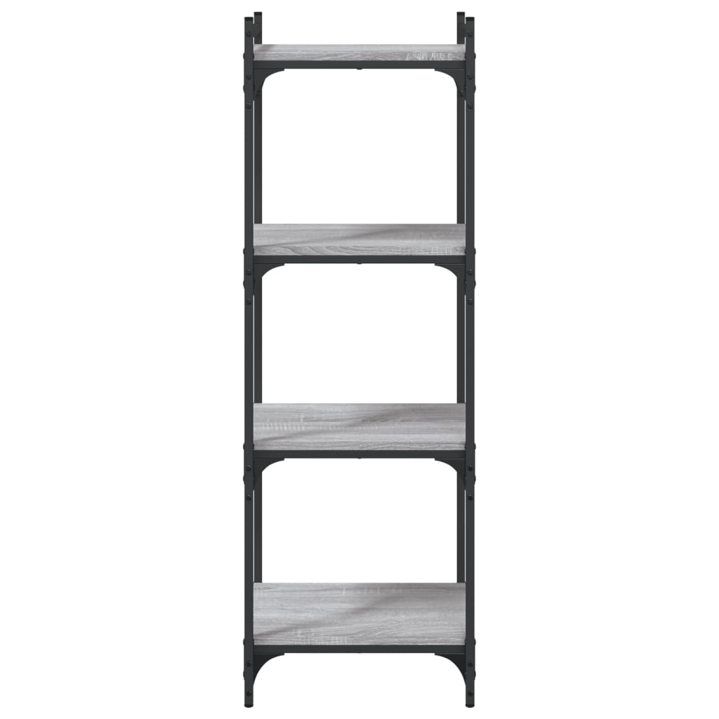 VidaXL Boekenkast 4-laags 40x30x120 cm bewerkt hout grijs sonoma