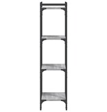 VidaXL Boekenkast 4-laags 40x30x120 cm bewerkt hout grijs sonoma
