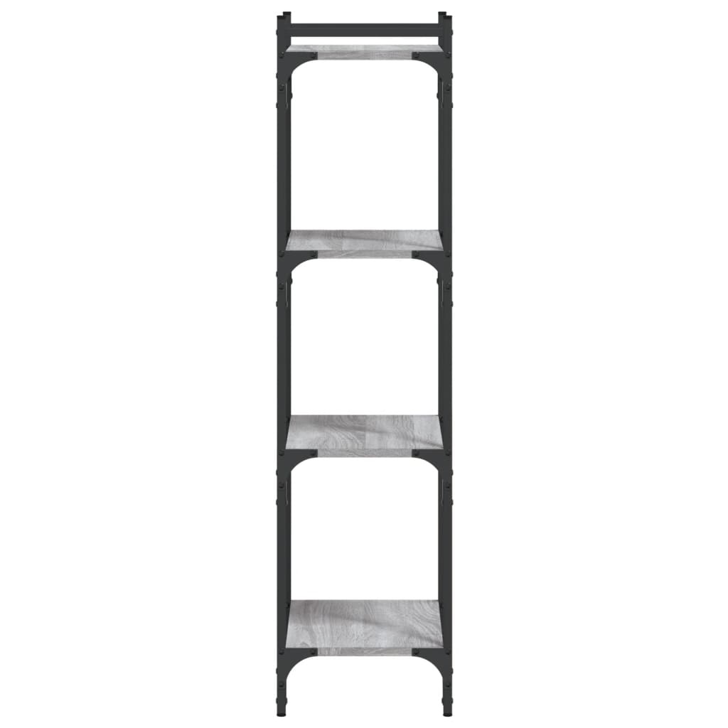 VidaXL Boekenkast 4-laags 40x30x120 cm bewerkt hout grijs sonoma