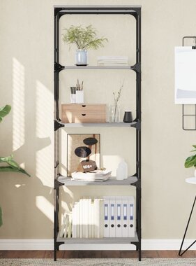 VidaXL Boekenkast 5-laags 59x35x171 cm bewerkt hout grijs sonoma eiken