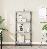 VidaXL Boekenkast 4-laags 59x35x132 cm bewerkt hout grijs sonoma eiken