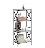 VidaXL Boekenkast 4-laags 59x35x132 cm bewerkt hout grijs sonoma eiken