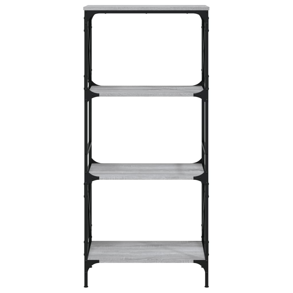 VidaXL Boekenkast 4-laags 59x35x132 cm bewerkt hout grijs sonoma eiken