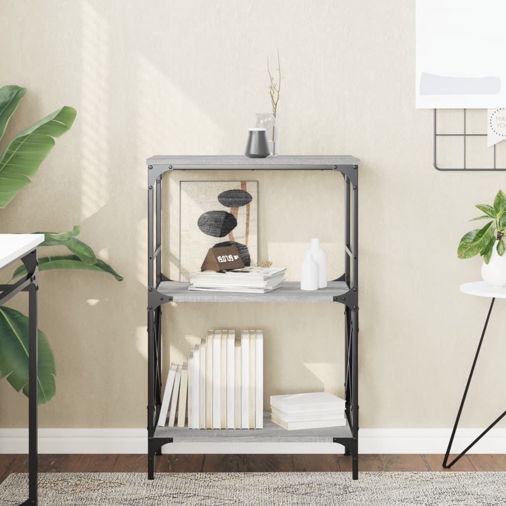 VidaXL Boekenkast 4-laags 59x35x90,5 cm bewerkt hout grijs sonoma