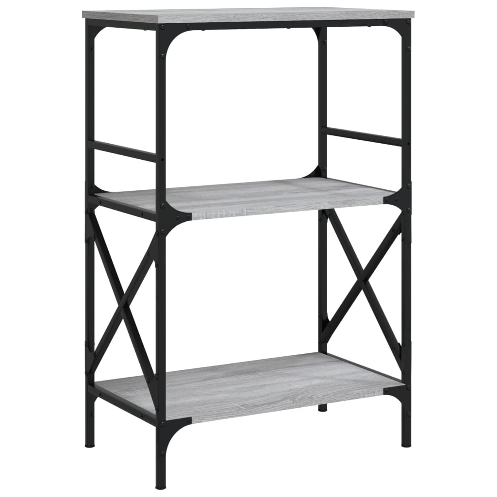 VidaXL Boekenkast 4-laags 59x35x90,5 cm bewerkt hout grijs sonoma