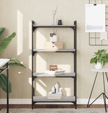 VidaXL Boekenkast 4-laags 60x30x120 cm bewerkt hout grijs sonoma eiken