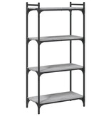 VidaXL Boekenkast 4-laags 60x30x120 cm bewerkt hout grijs sonoma eiken