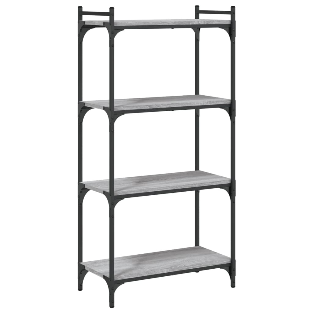 VidaXL Boekenkast 4-laags 60x30x120 cm bewerkt hout grijs sonoma eiken