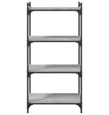 VidaXL Boekenkast 4-laags 60x30x120 cm bewerkt hout grijs sonoma eiken