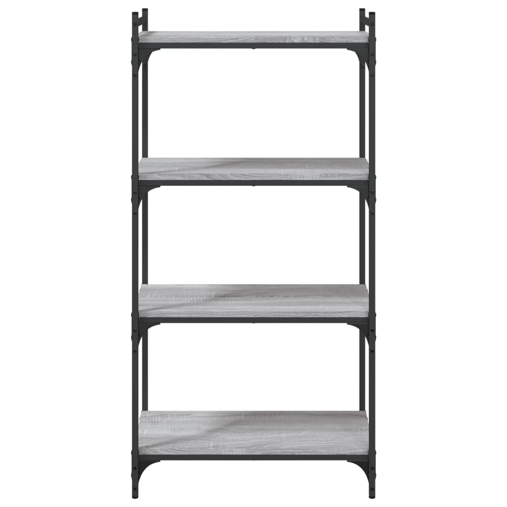 VidaXL Boekenkast 4-laags 60x30x120 cm bewerkt hout grijs sonoma eiken