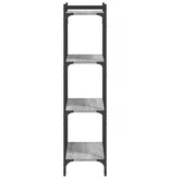VidaXL Boekenkast 4-laags 60x30x120 cm bewerkt hout grijs sonoma eiken