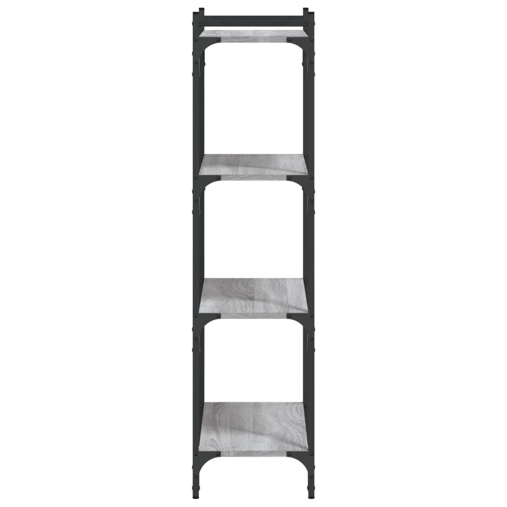 VidaXL Boekenkast 4-laags 60x30x120 cm bewerkt hout grijs sonoma eiken