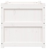 VidaXL Plantenbak 60x60x60 cm massief grenenhout wit