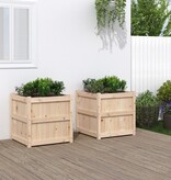 VidaXL Plantenbakken 2 st cm massief grenenhout