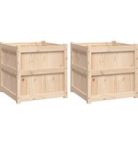 VidaXL Plantenbakken 2 st cm massief grenenhout
