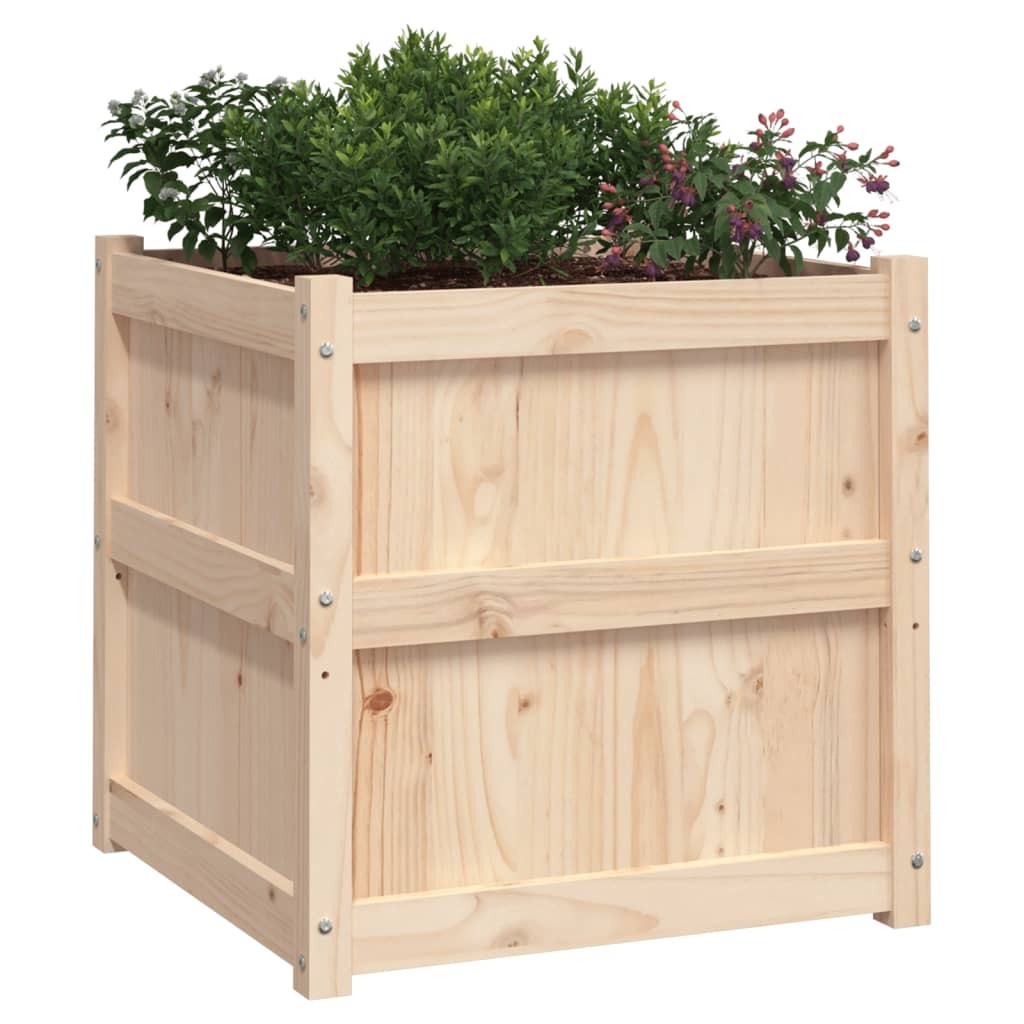 VidaXL Plantenbak 60x60x60 cm massief grenenhout