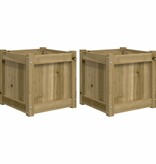 VidaXL Plantenbakken 2 st cm geïmpregneerd hout