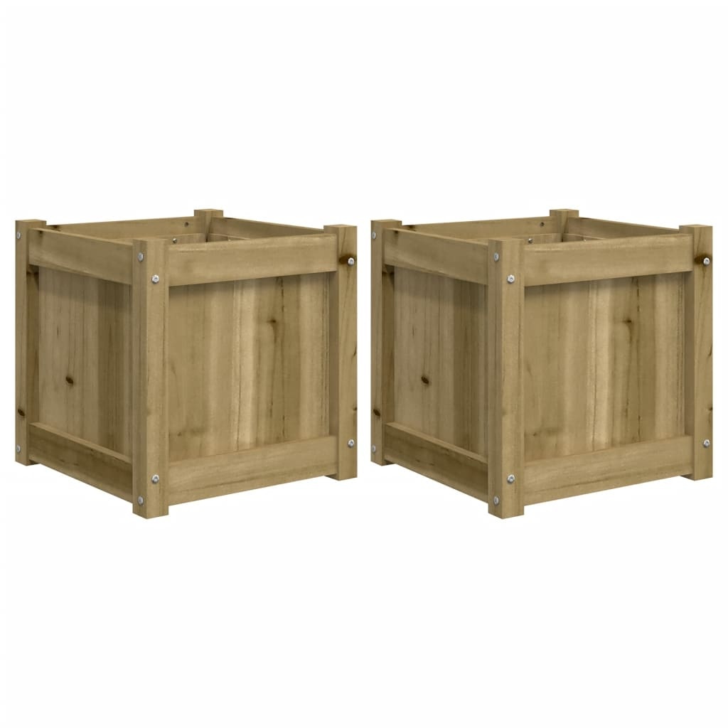 VidaXL Plantenbakken 2 st cm geïmpregneerd hout
